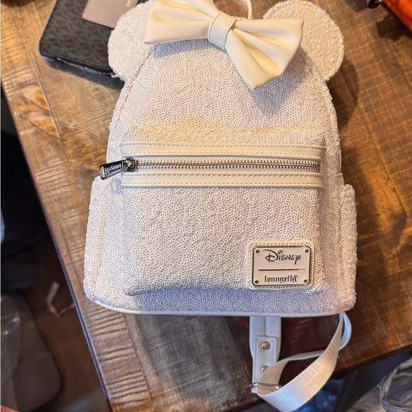 Loungefly Other - Minnie Mouse Sequin Wedding Mini Backpack